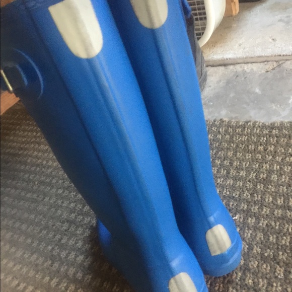 Blue women’s Hunter boots Girls 5 EU 36 - Picture 3 of 5